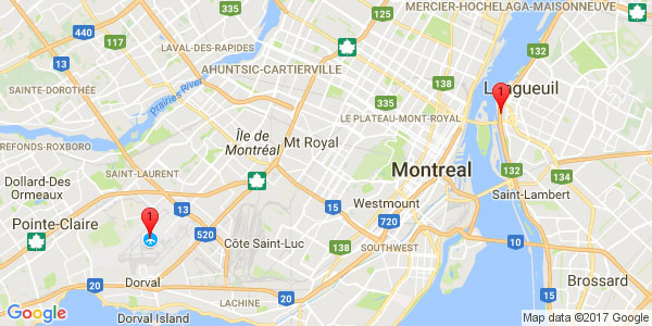 Pierre-Elliot Trudeau International Airport to HOTEL BROSSARD, Brossard